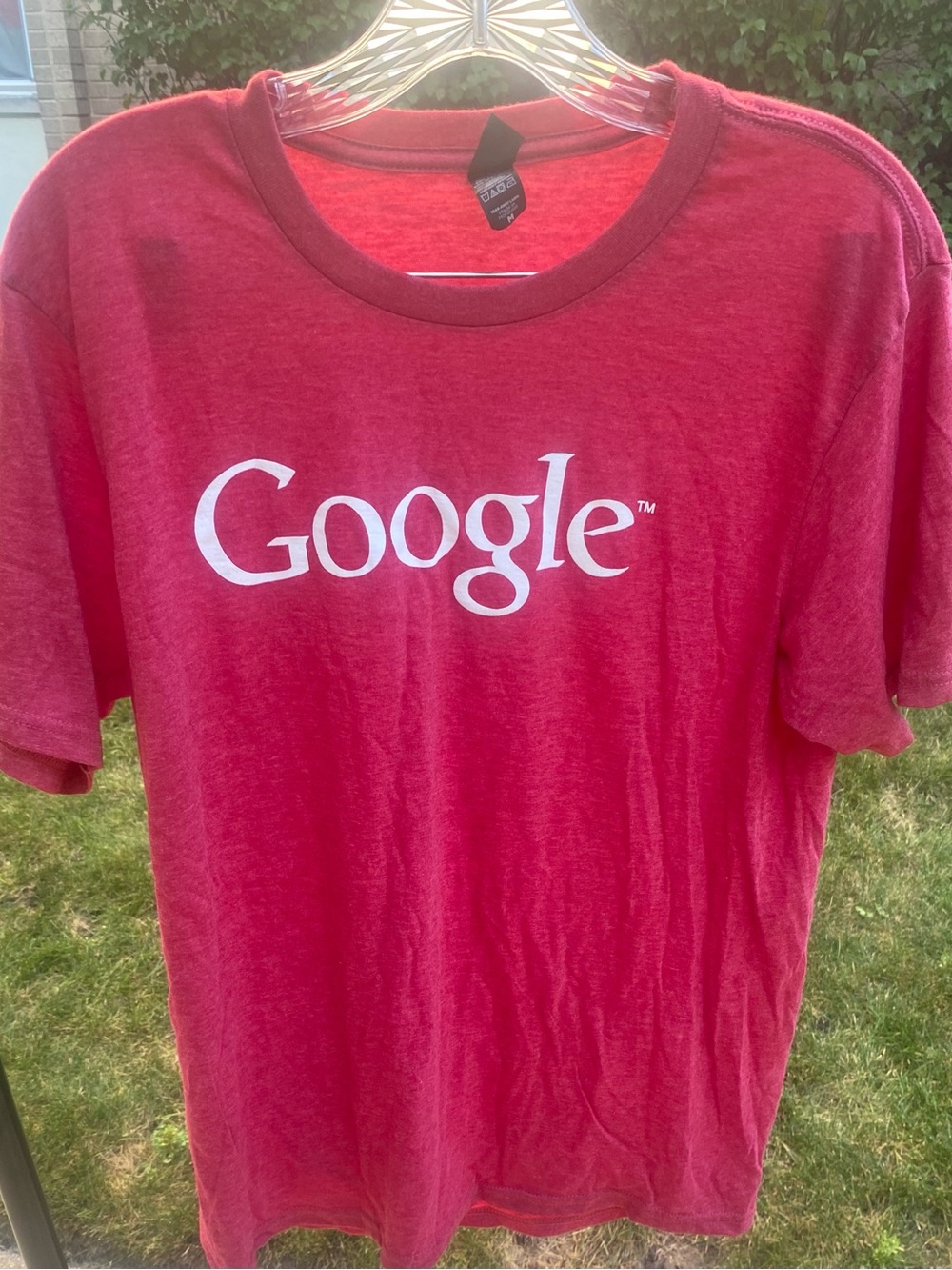 Google Men’s Red Logo Short Sleeve T Shirt Size Medium Unisex Tech